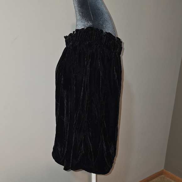 J. Crew Black Velvet Off-Shoulder Blouse Sz XS - Picture 4 of 6